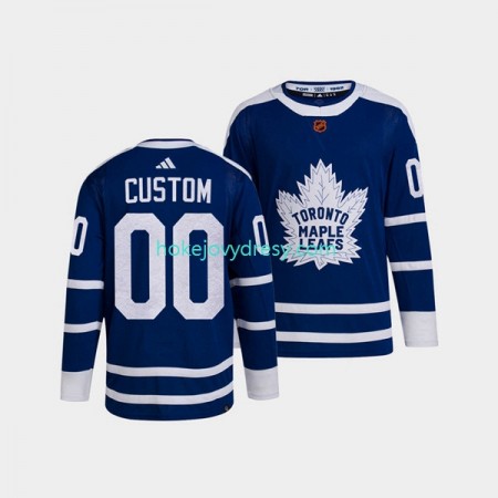 Pánské Hokejový Dres Toronto Maple Leafs Personalizované Adidas 2022 Reverse Retro Modrý Authentic